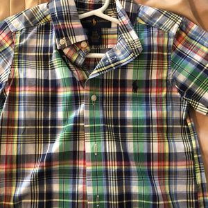 Boys button down short sleeve polo